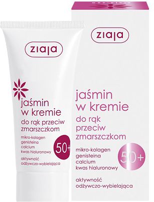 Ziaja Seria Jaśminowa Jaśmin w kremie do rąk przeciw zmarszczkom 50+ 50ml