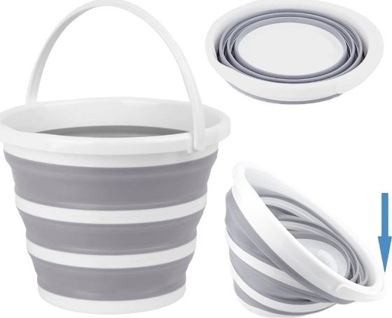 Składane silikonowe wiadro 10 l wiaderko turystyczne