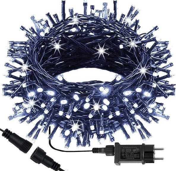 Lampki choinkowe Springos Lampki choinkowe 300 led biały zimny + flash 15m oświetlenie świąteczne IP44 UNIWERSALNY