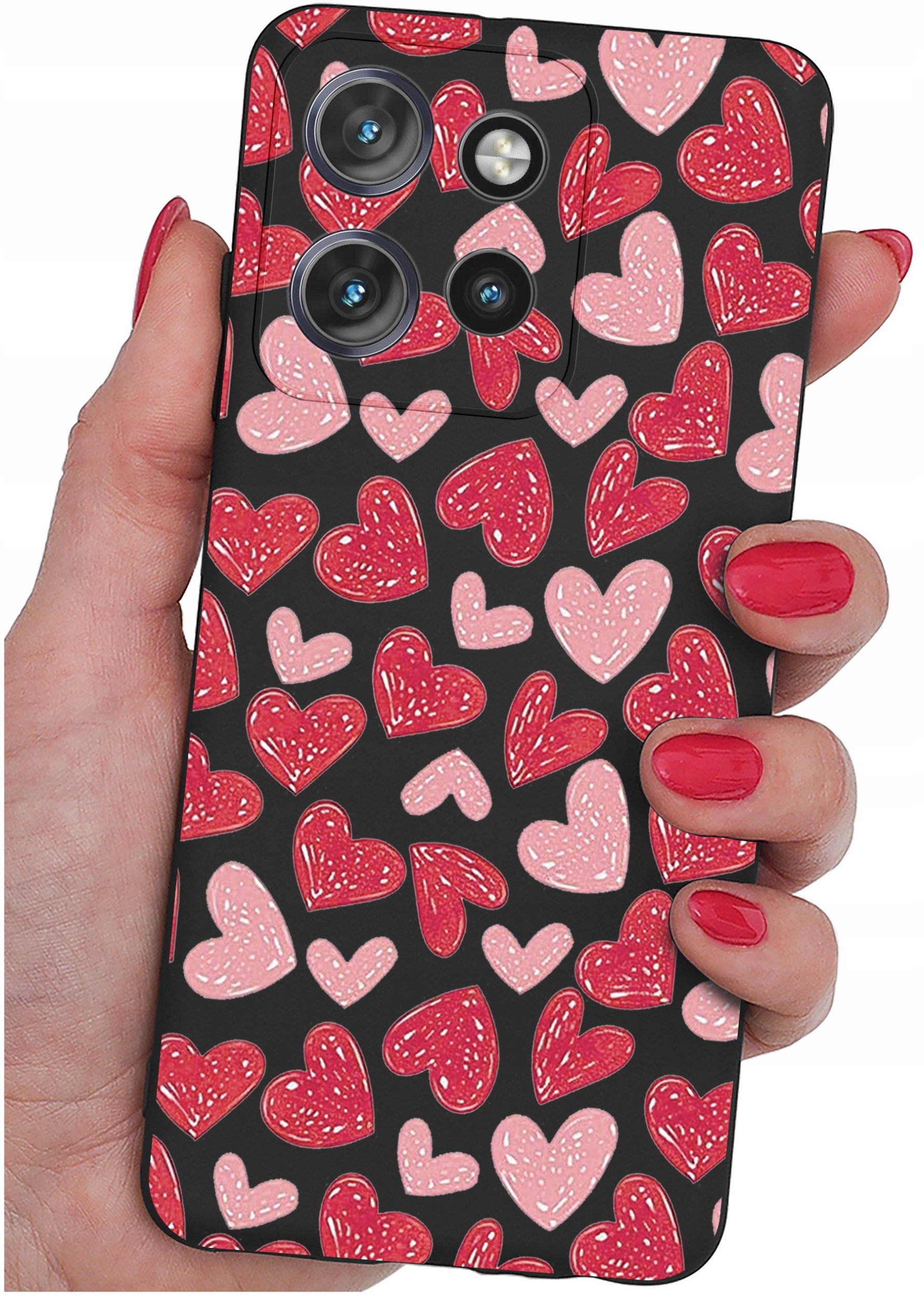 Etui do Motorola Moto EDGE 50 Neo WZORY |SILIKONOWE MATT CASE + SZKŁO 9H