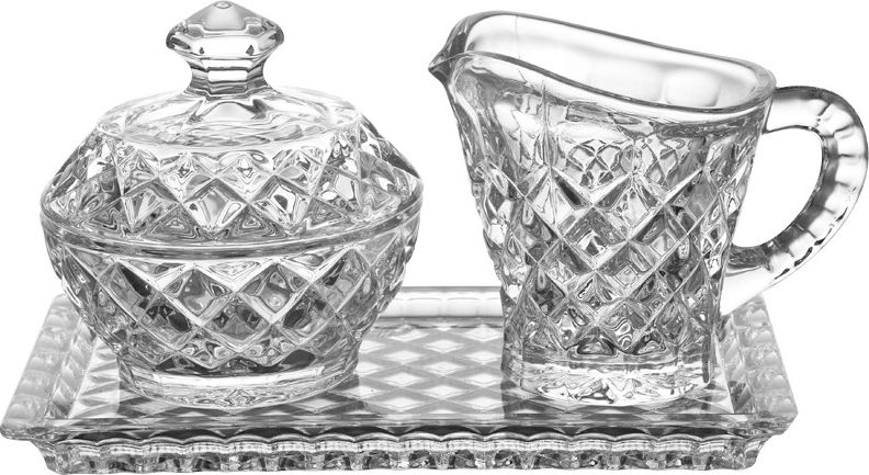 Bohemia Kryształowy komplet na tacy Bohemia