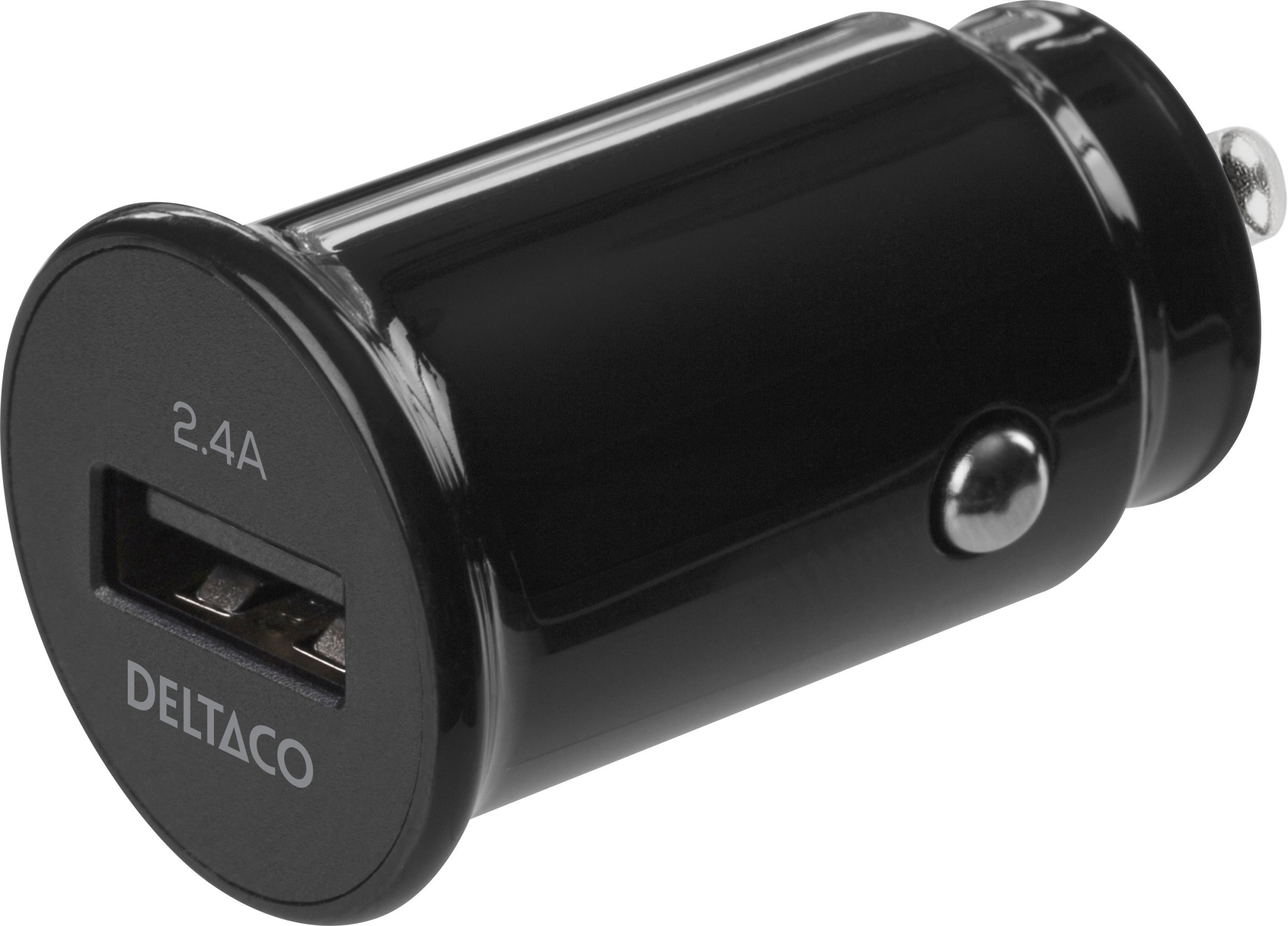 Deltaco USB-CAR123, Auto, Cigar lighter, Black