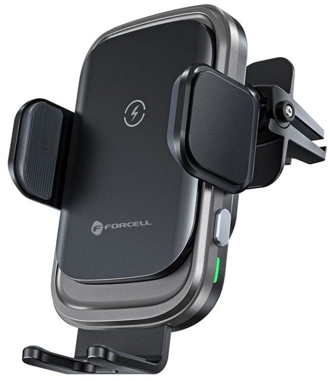 FORCELL F-GRIP Grand (F-24) uchwyt do kratki wlotu z ładowaniem indukcjnym 15W srebrny