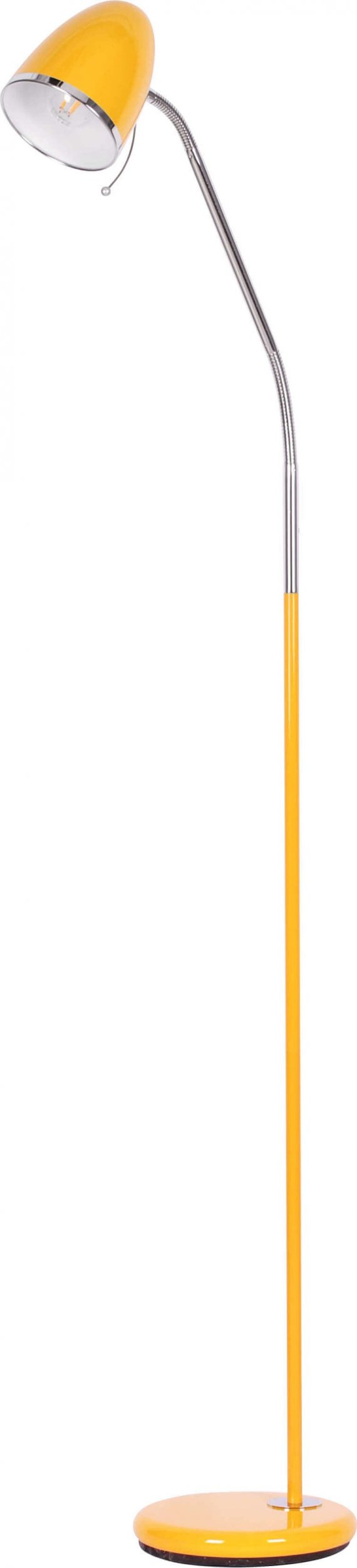 Lampa podłogowa Kaja Pokojowa lampa stojąca Kajtek K-MT-201 z regulacją żółta