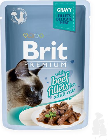 Brit KOT sasz.85g prem. sos BEEF FILLET