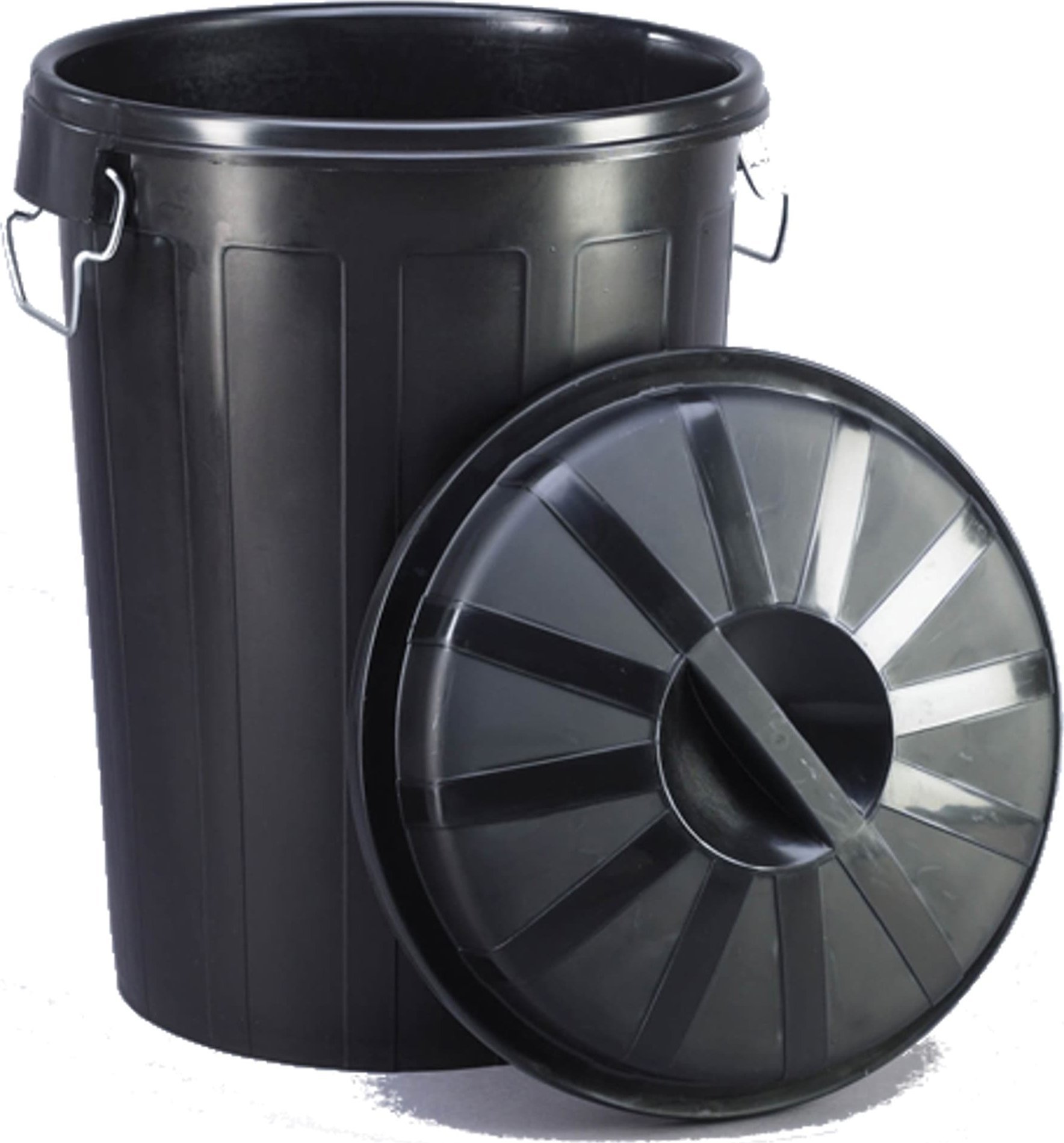 Meva Pojemnik kosz na odpady śmieci uniwersalny z pokrywą okrągły 95L czarny
