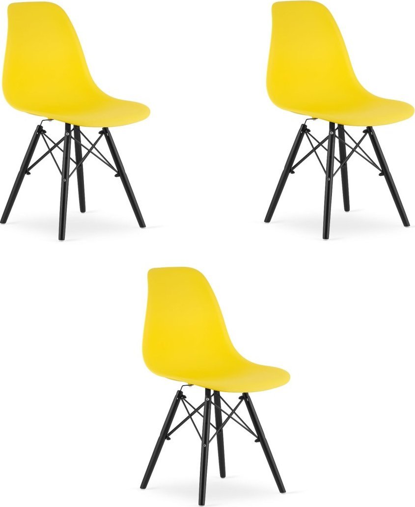 Leobert Krzesło OSAKA żółte / nogi czarne x 3