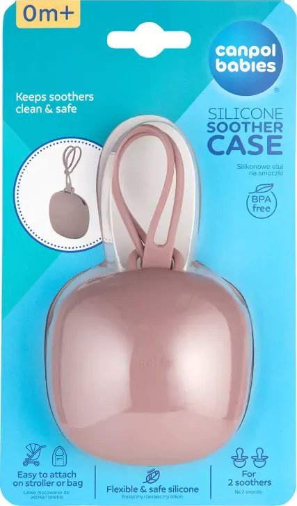 Canpol Etui na smoczek silikonowe róż 51/402 Canpol babies