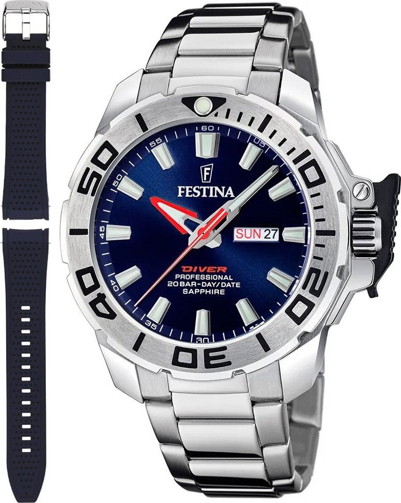 Zegarek Festina Zegarek męski Festina F20665-1 srebrny