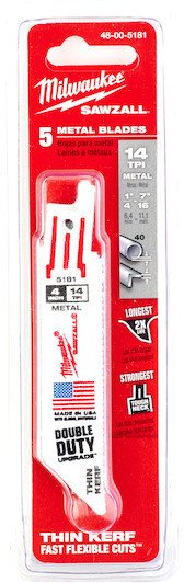 MILWAUKEE BRZESZCZOT S BIMETAL 100mm/14T /5szt.