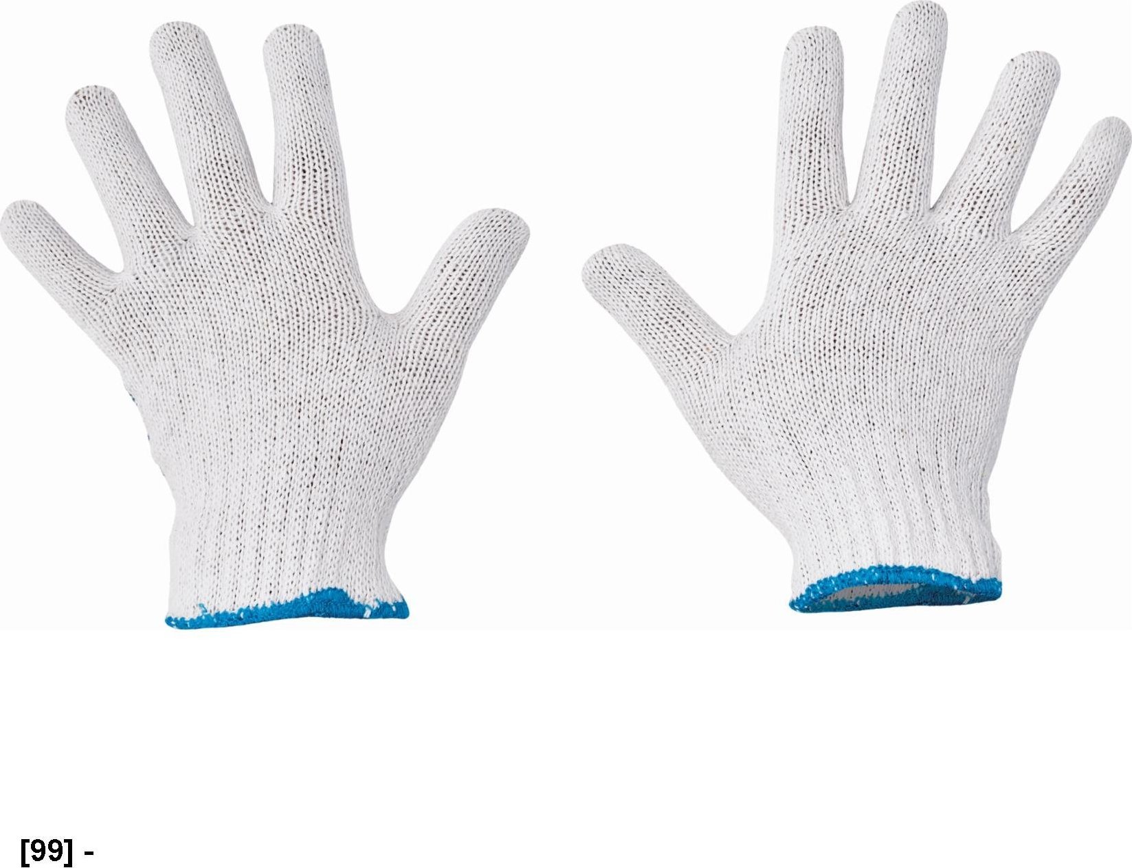 CERVA Rękawice Plover, montażowe, rozm. 9, biało-niebieskie
