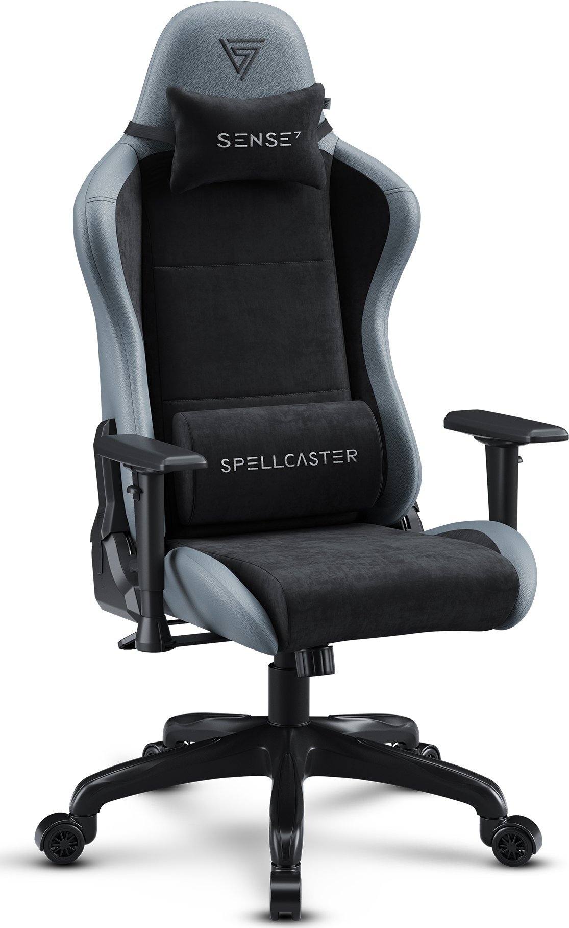 Fotel SENSE7 Spellcaster Fuku PU czarny-szary