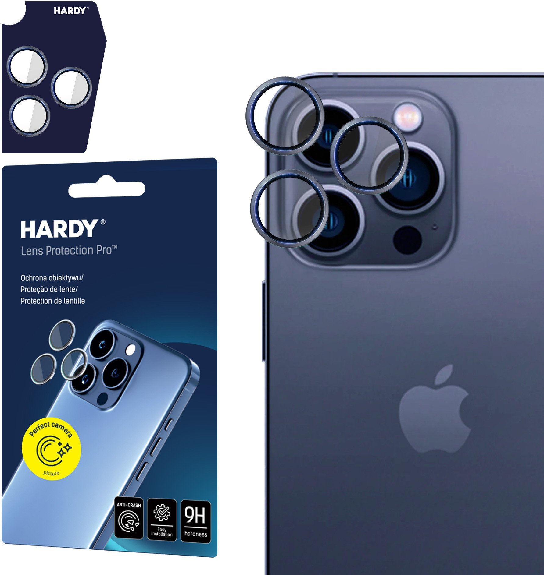 Apple iPhone 15 Pro Max - HARDY Lens Protection Pro Blue