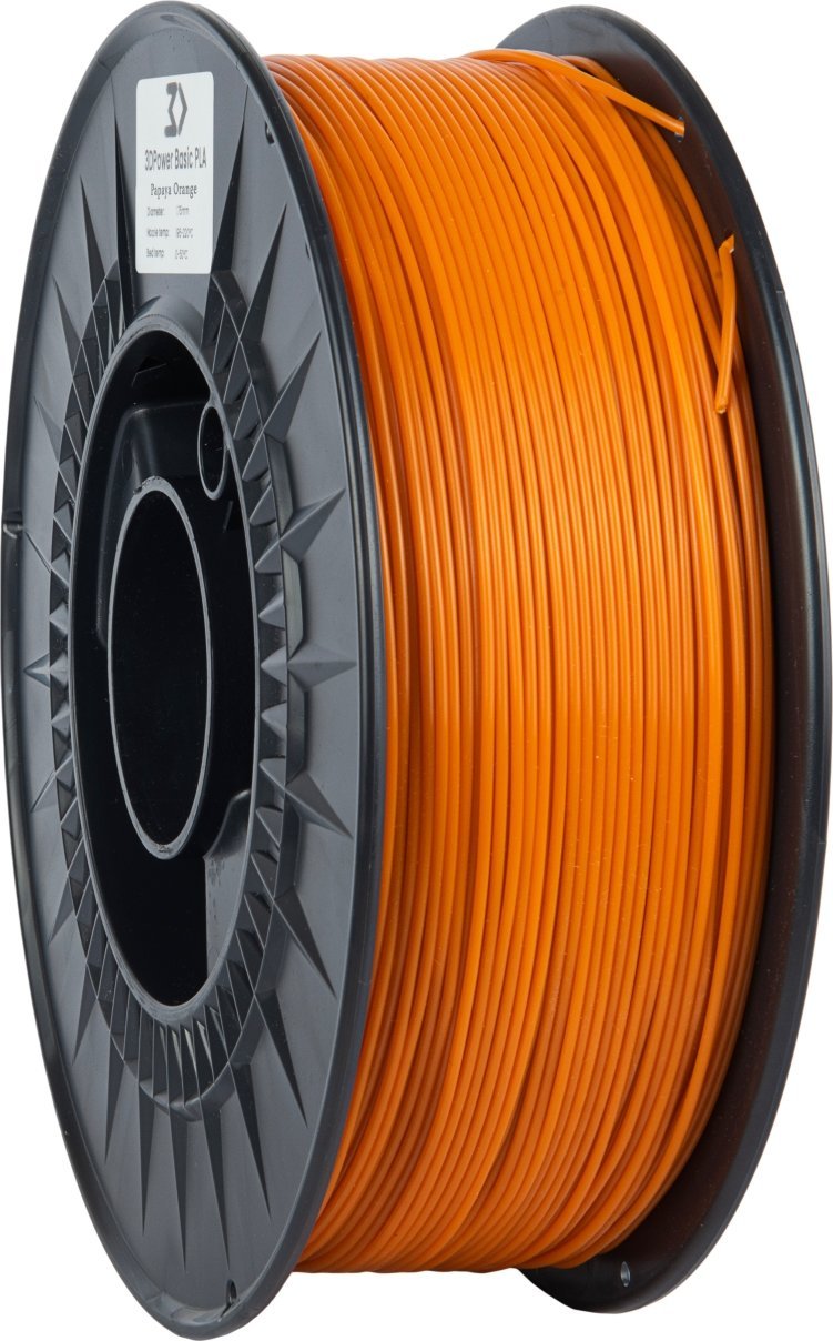 3DPower Filament 3DPower Basic PLA 1.75mm Papaya Orange 1kg