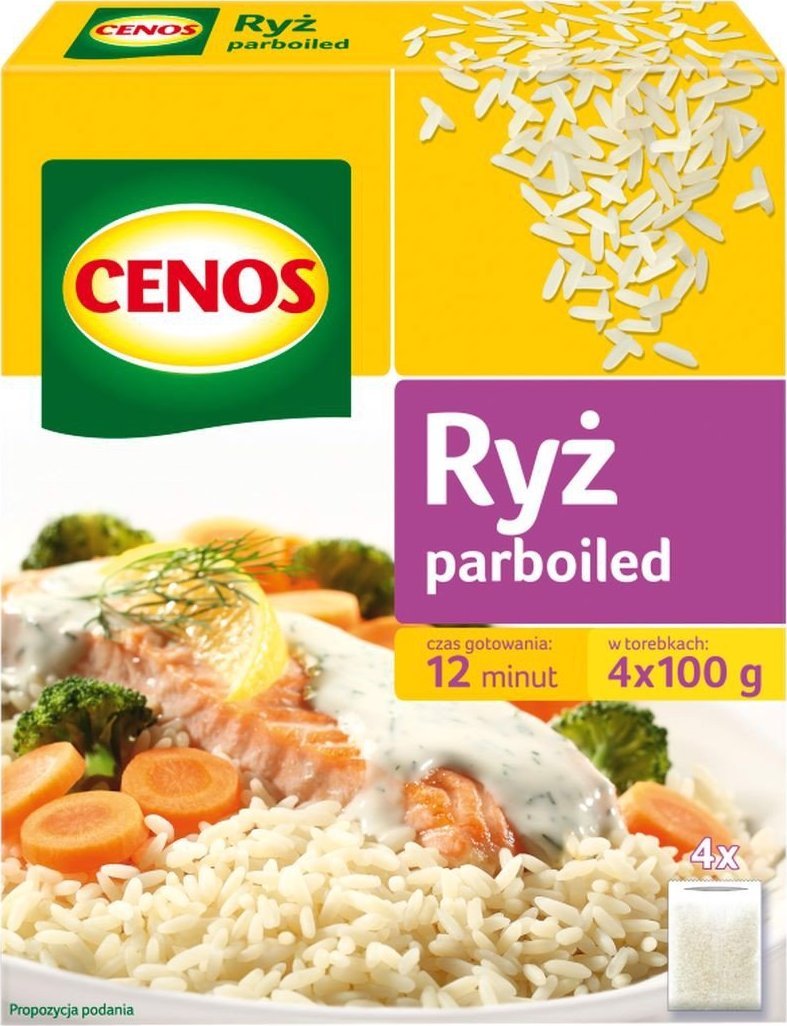 Cenos Cenos Ryż parboiled 400 g (4 x 100 g)