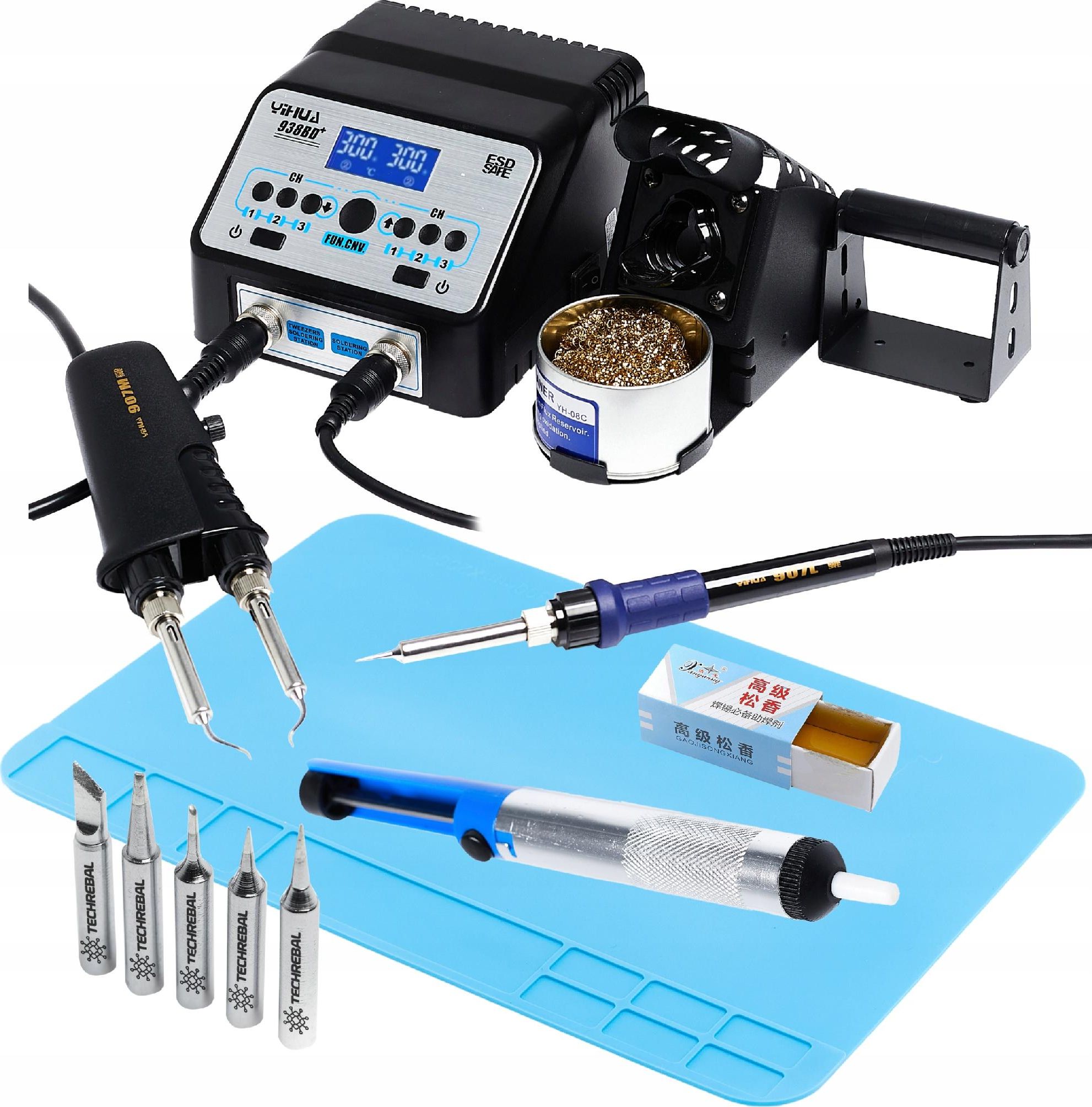 Techrebal Stacja lutownicza 938BD+ KIT25