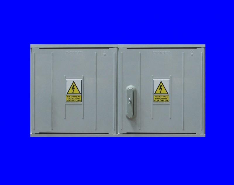 Incobex Obudowa termoutwardzalna STN 80x42x25 zamek cięgła kątowniki daszek prosty - IOB-34110-002