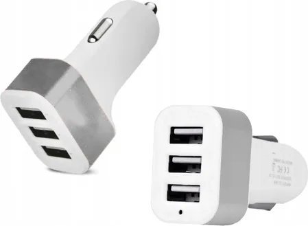 SZYBKA ŁADOWARKA SAMOCHODOWA 3xUSB 3.1A do auta Ładowarka