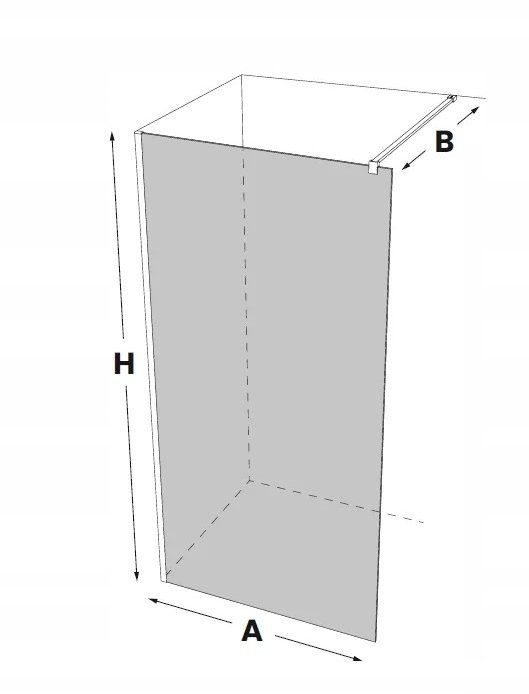 Parawan nawannowy Caldo DS-0028 CALDO GOLD Ścianka prysznicowa walk-in 90x200 szkło czyste 8mm z powłoką