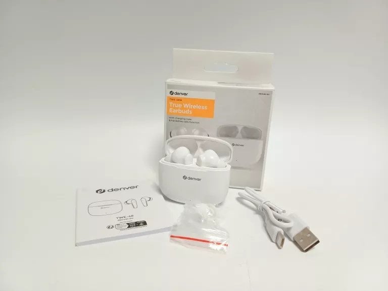 Słuchawki Denver Słuchawki douszne BT TWS Denver TWE-48W białe