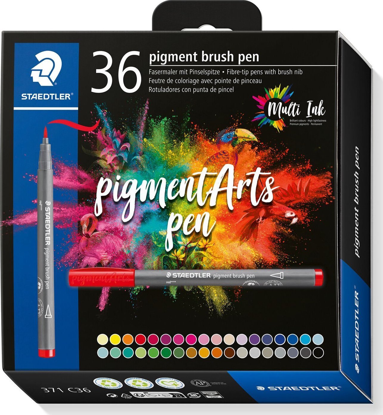 Staedtler STAEDTLER MultiInk Pigment Arts brush pen 36er-Set sort. retail