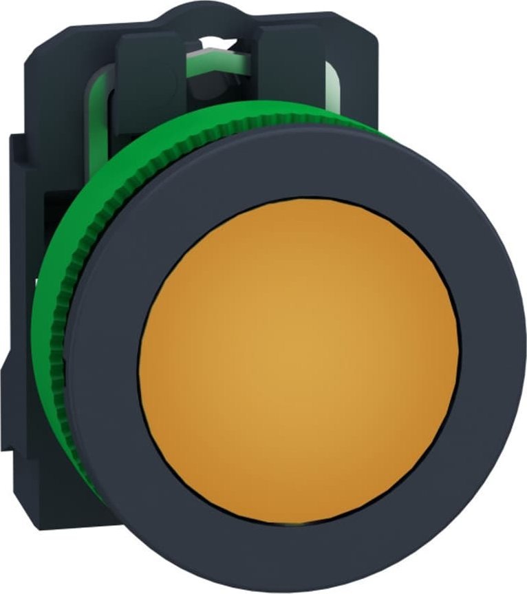 Schneider Electric Harmony XB5 Przycisk płaski plastik. pomarańczowy fi30 gładka soczewka zintegrowana dioda LED 110...120 V AC XB5FVG5