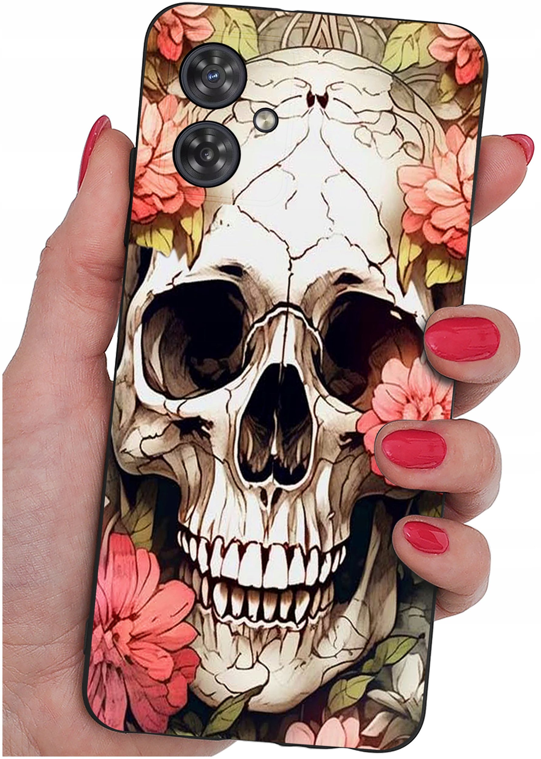 Etui do Motorola G54 5G|Power Edition WZORY |SILIKONOWE MATT CASE + SZKŁO