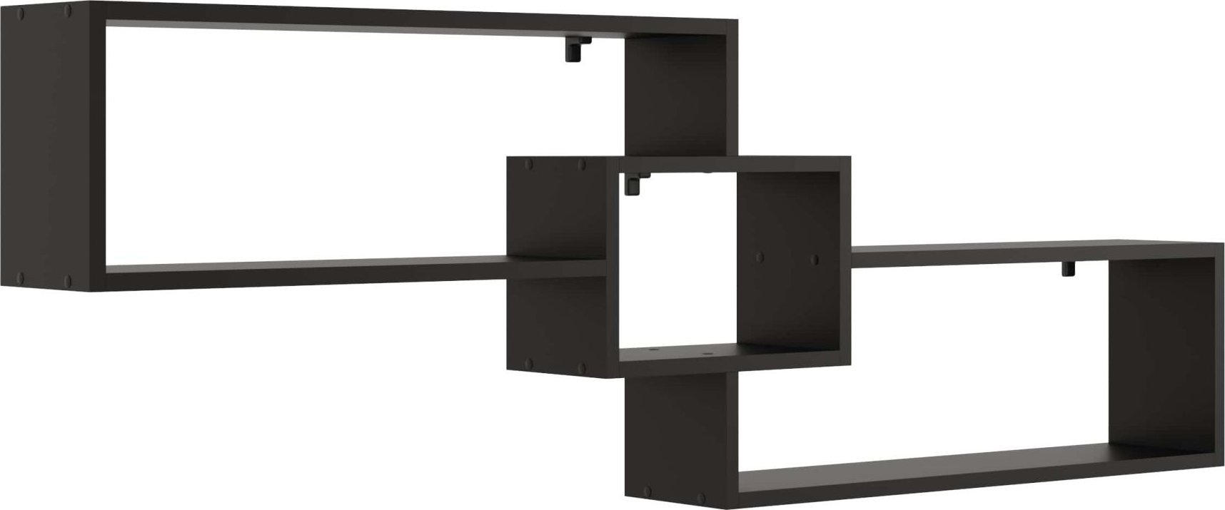 Tyletegotu Półka ścienna na książki, dekoracje, 159x18x54 cm, czarny, mat