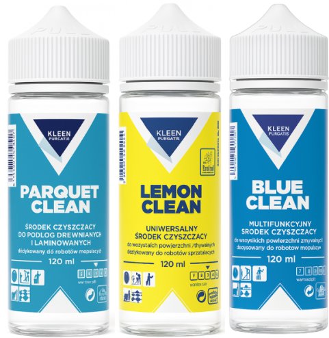 Kleen Zestaw trzech płynów do robotów sprzątających 3x120 ml