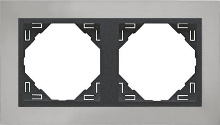 Efapel EFAPEL METALLO RAMKA 2-KROTNA CHROM GRAFIT 90920 TRS