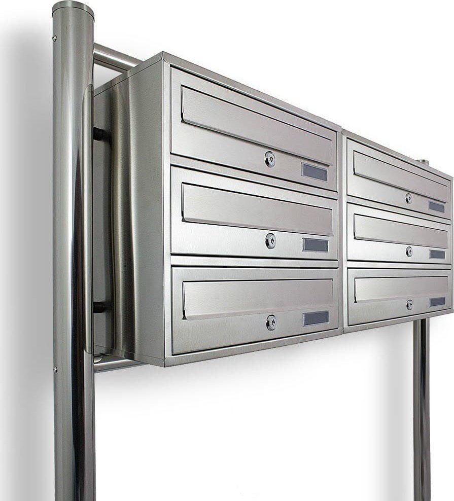 Bituxx SKRZYNKA POCZTOWA LOKATORSKA 2x3 METALLIC STAL NIERDZEWNA