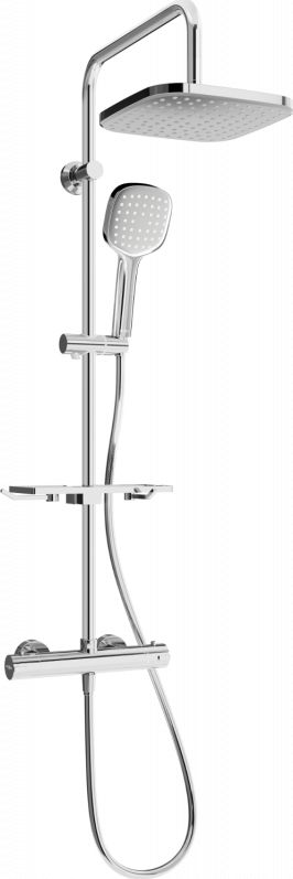 Zestaw prysznicowy Mexen Mexen KT33 zestaw prysznicowy natynkowy z deszczownicą i baterią termostatyczną, chrom - 771503393-00