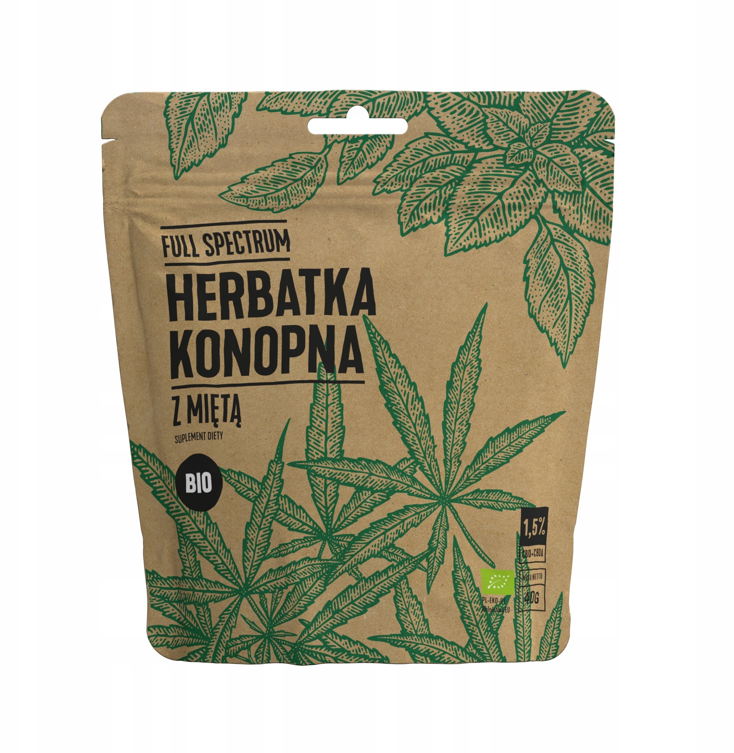 Cosma Cannabis FULL SPECTRUM Herbatka konopna z miętą 40g
