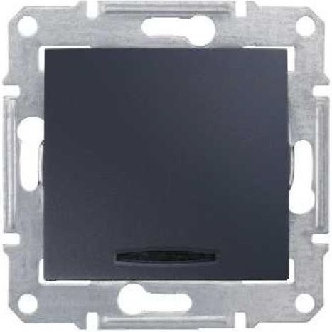 Schneider Electric Łącznik schodowy Sedna 16A z podświetleniem grafitowy (SDN1500270)
