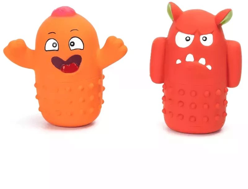 Diabełek dla psa lateksowa zabawka gryzak dla psa z dźwiękiem 11x6x12cm