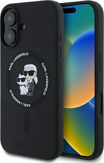 Karl Lagerfeld Karl Lagerfeld KLHMP16MSCMKCRHK iPhone 16 Plus 6.7" czarny/black hardcase Silicone Karl&Choupette Ring MagSafe