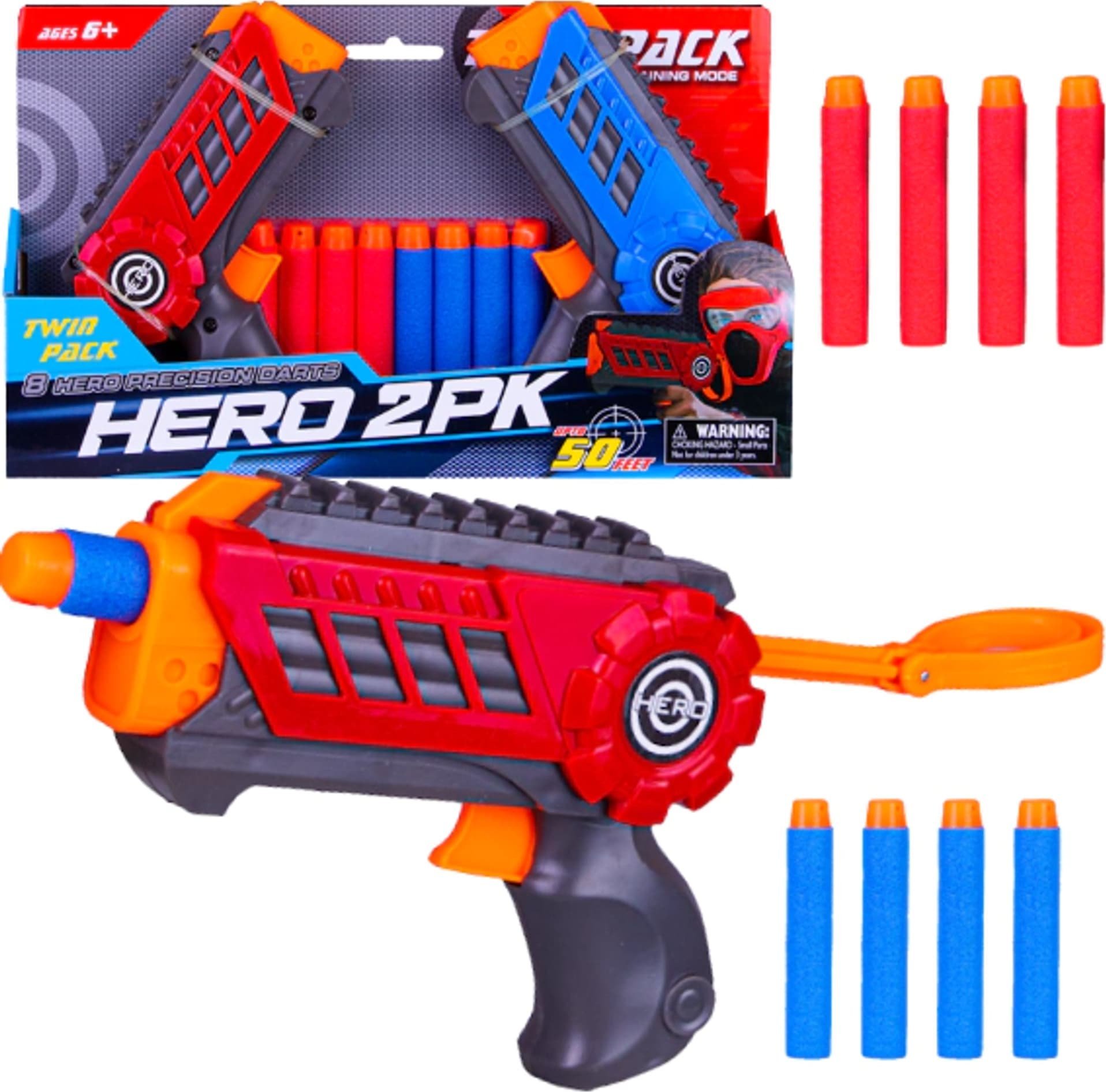 Norimpex ZESTAW PISTOLET NA STRZAŁKI PIANKOWE Wyrzutnia 2SZ