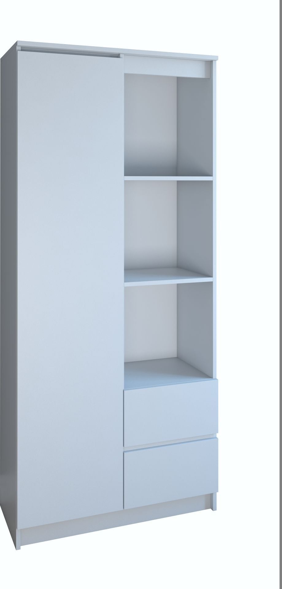 Topeshop Regał biurowy drzwi rs-80 BILY biel