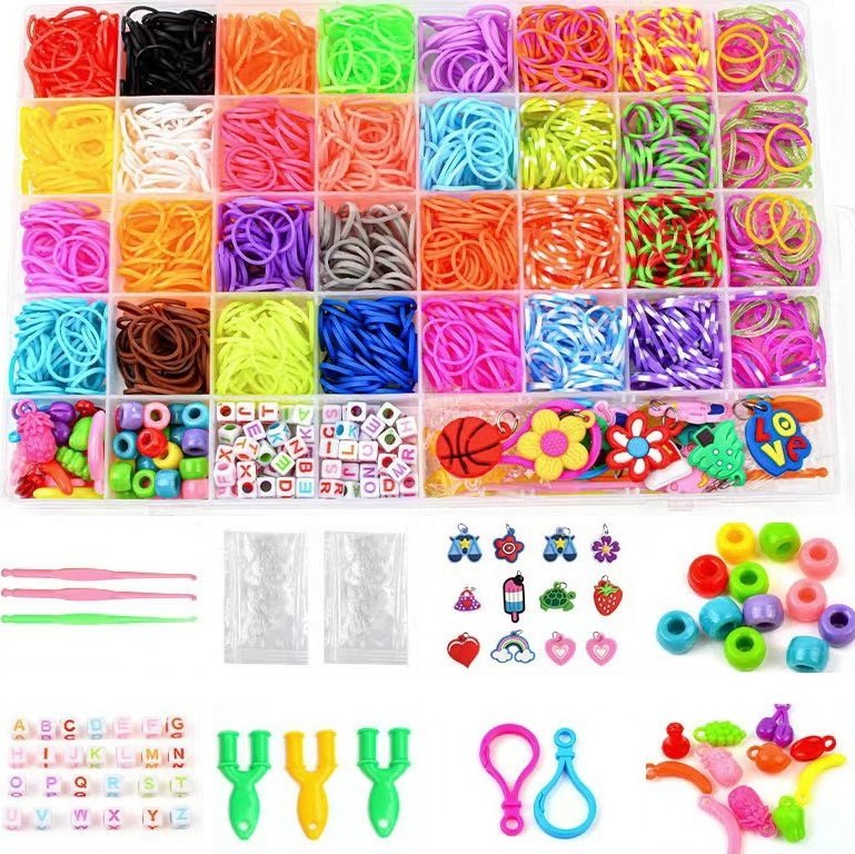 Qulki GUMKI do robienia Bransoletek Zestaw XXL+ Zawieszki