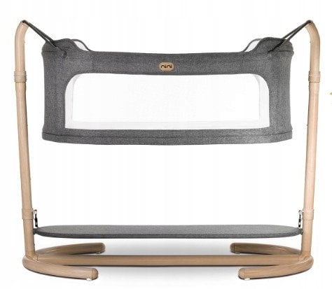 NiniPod szare łóżeczko dziecięce huśtawka