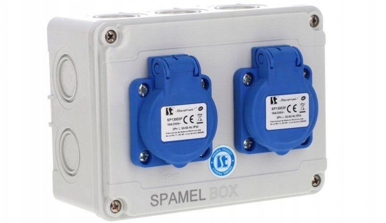 Rozdzielnica 2x3x16A INA=16A IP54 SB-001505-P0010-54