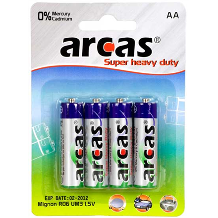 Arcas Bateria Super Heavy Duty AA / R6 4 szt.