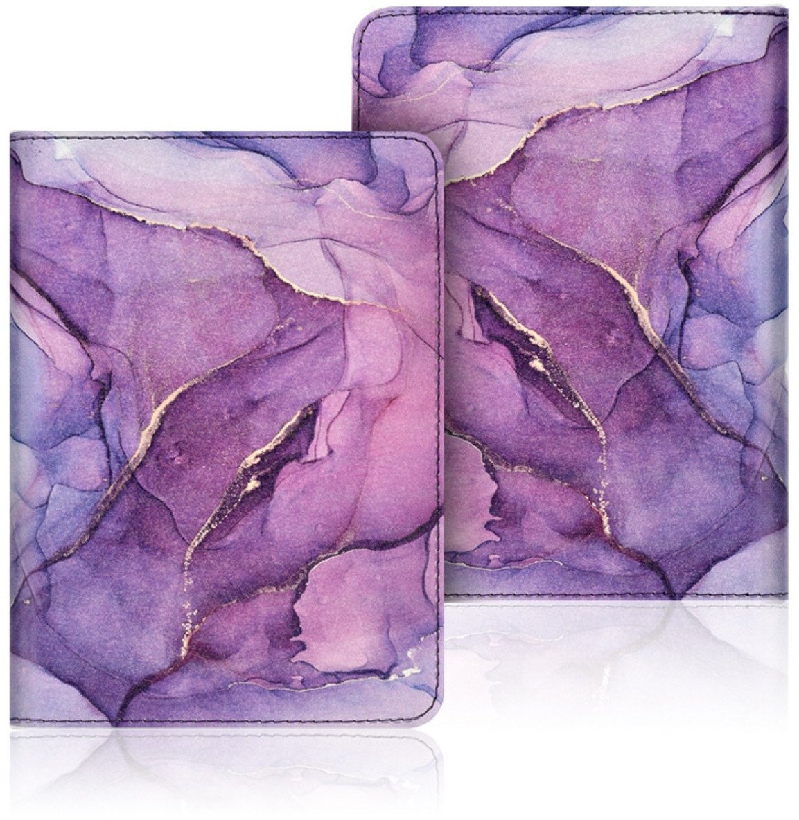 Etui Bookcase Stand Kindle Paperwhite 5 Fioletowe Z Motywem