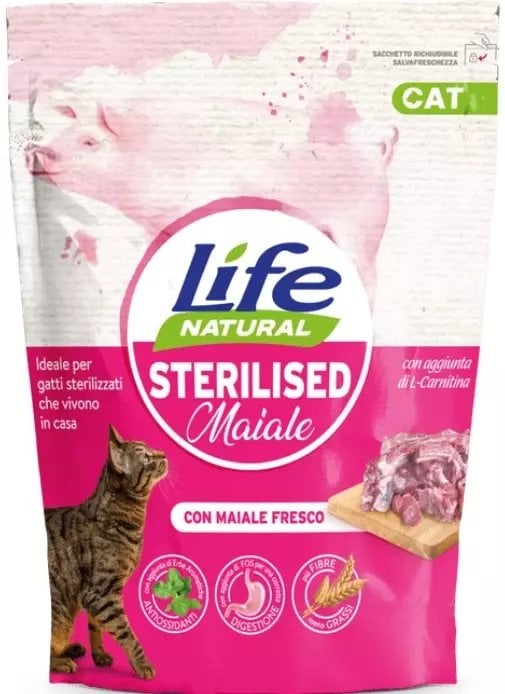 Life Pet Care Sucha karma 800g STERILIZED PORK /6