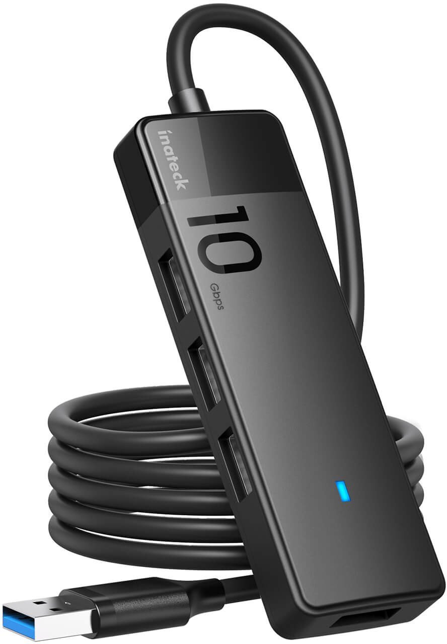 Kabel USB Inateck USB-A - USB-A 1 m Czarny (HB2025AL_BLACK)