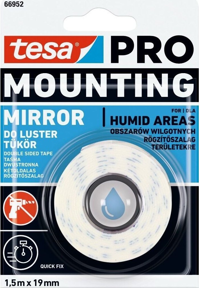 Tesa Taśma montaż.dwustr.pian.1.5m:19mm do luster (h5573204) pro