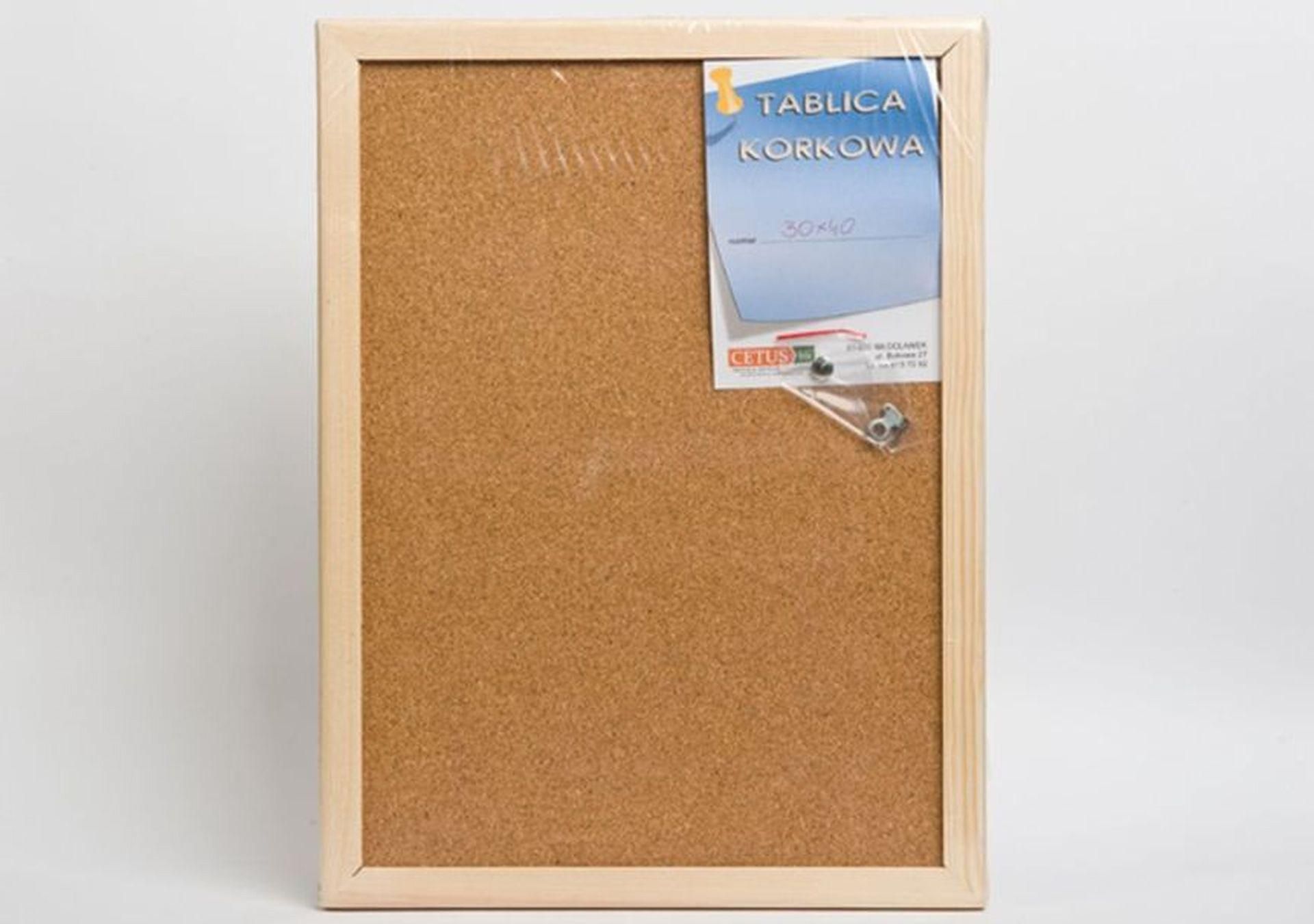 Cetus-Bis Tablica korkowa 60 cmx 120 cm w ramie drewnianej (CET612)