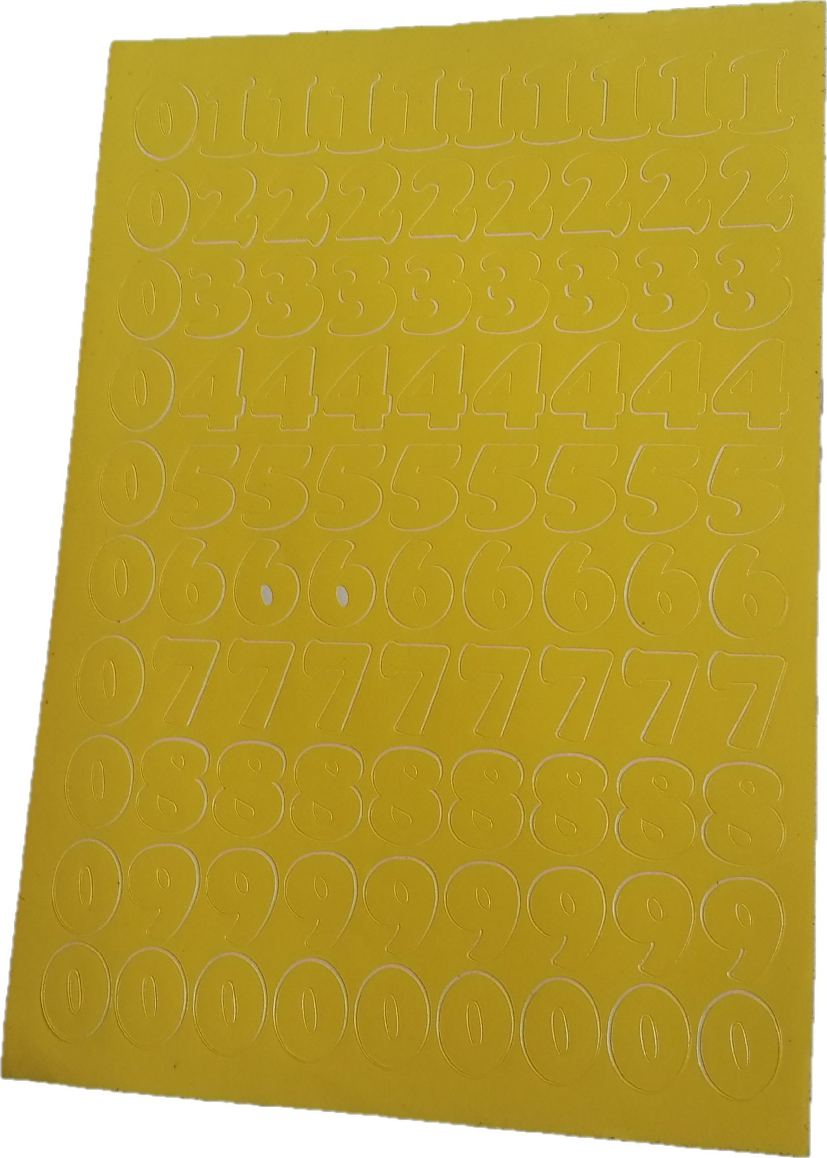 ARTDRUK Cyfry samoprzylepne z folii 2cm żółte