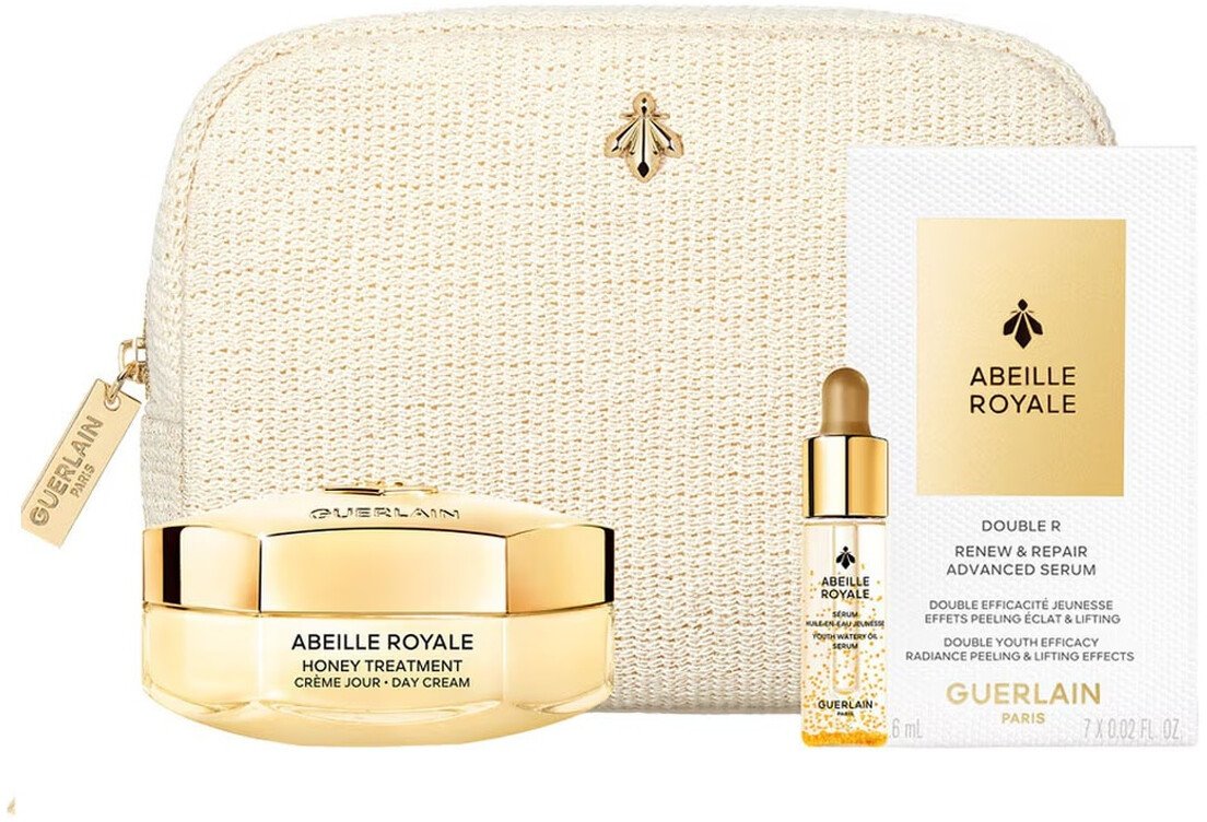 Guerlain Abeille Royale Age-Defying Ritual Honey Treatment Day Cream Zestaw krem na dzień 50ml + serum odżywcze 5ml + serum o podwójnej skuteczności 7