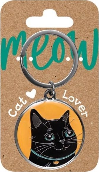 Brelok dla kociarzy - czarny kot